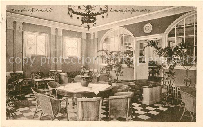 Skodsborg Hareskov Kuranstalt Innenansicht Havesalen
