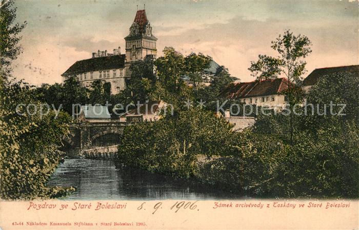 Stare Boleslavi Schloss Stadtpanorama