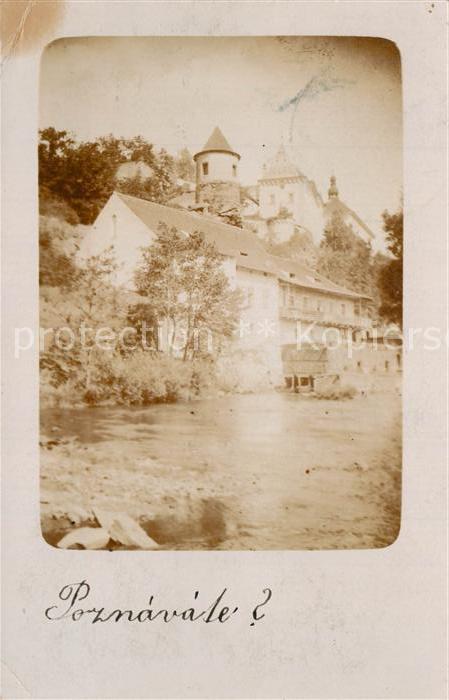 Beroun Partie am Fluss Schloss