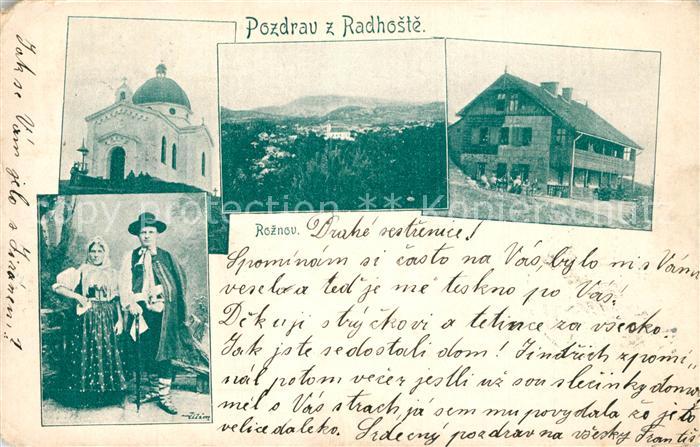 Roznov pod Radhostem Kirche Hotel Trachten Panorama