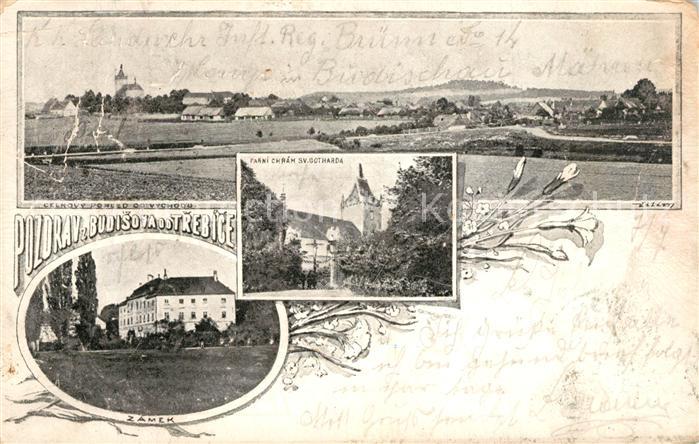 Budisov od Trebice Panorama Kirche Schloss