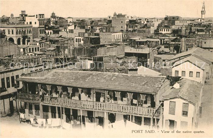 Port Said Vue du Quartier arabe