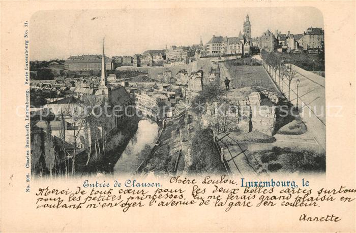 LUXEMBOURG  Luxemburg Entrée de Clausen