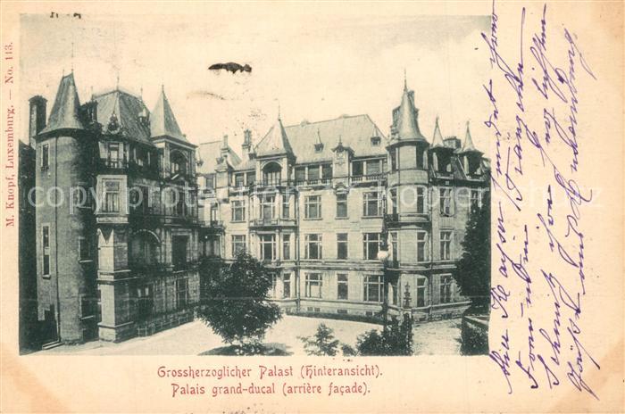 LUXEMBOURG  Luxemburg Grossherzoglicher Palast Palais Grand Ducal