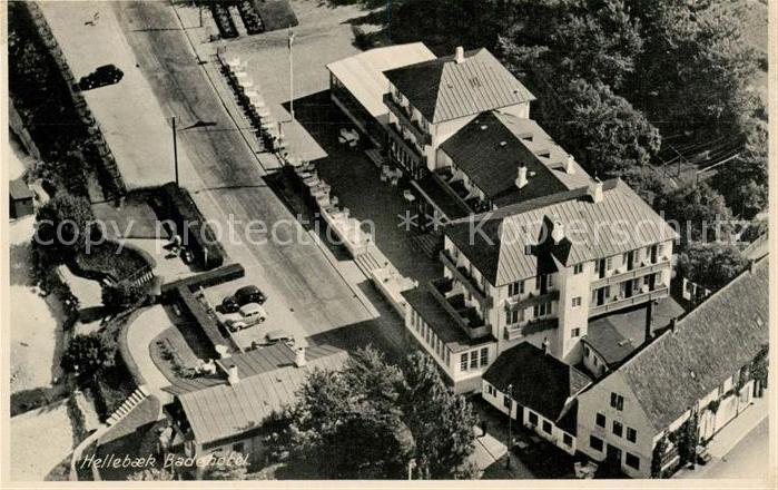 Hellebaek Hellebak Badehotel Fliegeraufnahme