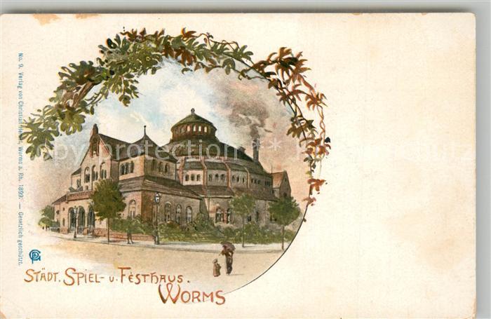 Mainz Rhein Staedtisches Festspielhaus Kuenstlerkarte