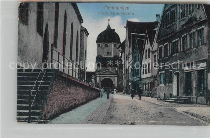 Memmingen Bayern Westerstrasse und Westertor