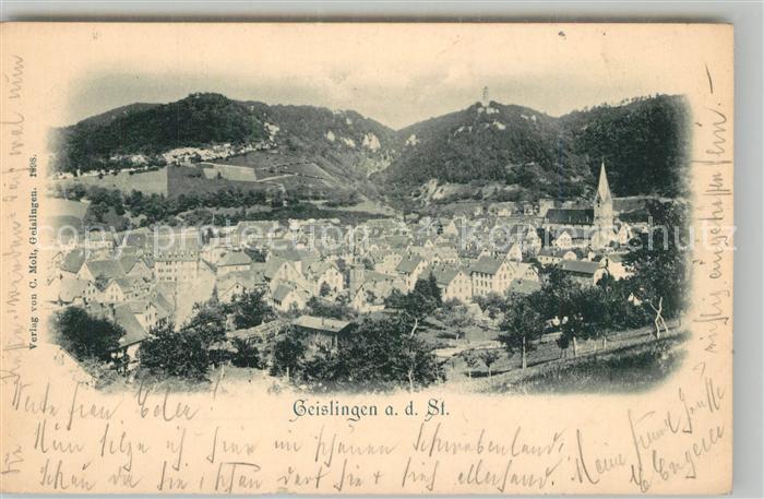 Geislingen Steige Stadtpanorama mit Blick zum oedenturm