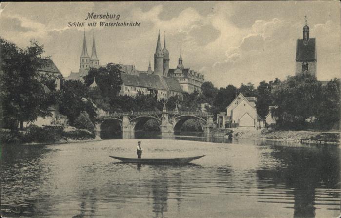 Merseburg Saale Schloss Waterloobrücke