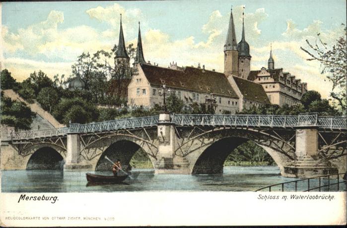 Merseburg Saale Schloss Waterloobrücke