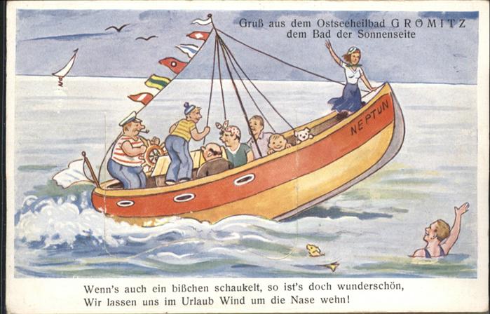 Groemitz Ostseebad Schiff Neptun Leporello