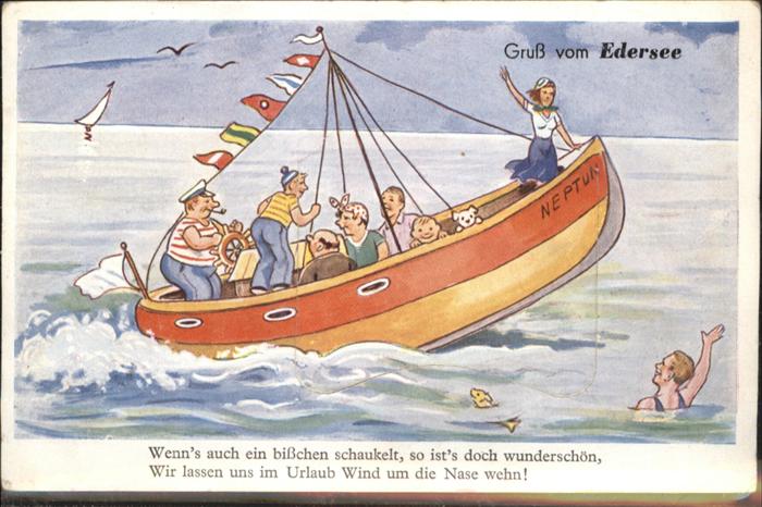 Edersee Schiff Neptun Leporello