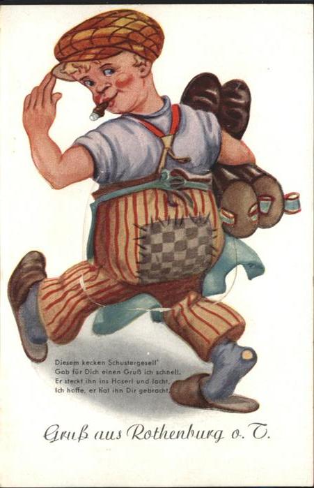 Rothenburg Tauber Schustergesell Leporello