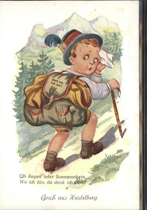 Heidelberg Neckar junge Leporello