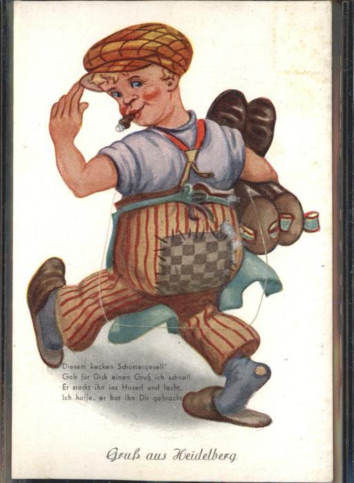 Heidelberg Neckar Schustergesell Leporello