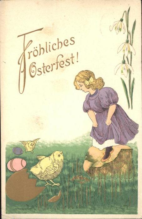 Ostern Easter Paques Küken Mädchen Kind