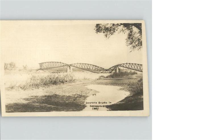 Czernewitz Brücke Zerstörung
