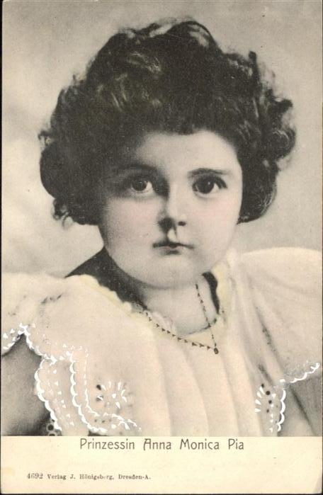 Adel Sachsen Prinzessin Anna Monica Pia
