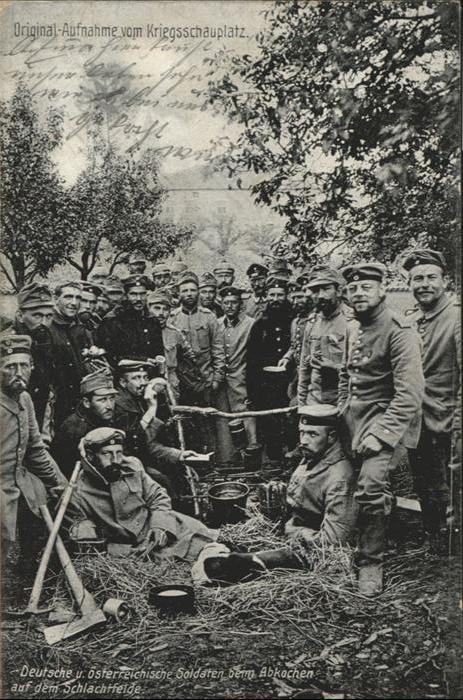 Soldatenleben Deutsche Österreicher Schlachtfeld Koch