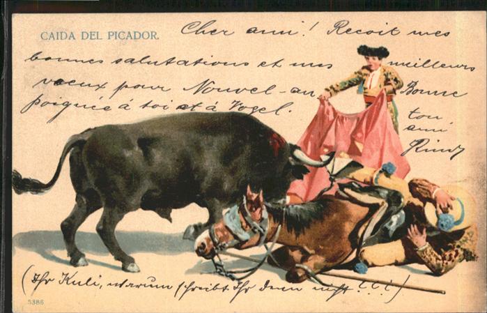 Stierkampf Caida del Picador Pferd Spanien