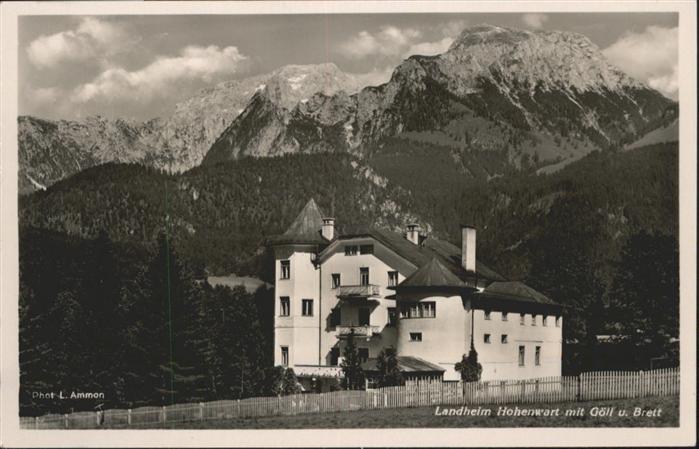 BERCHTESGADEN Bayern Landheim Hohenwart Goell Brett