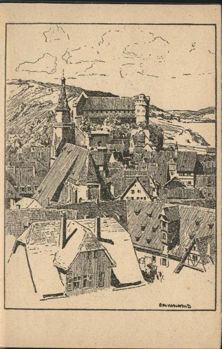 TueBINGEN BW Kirche Schloss Kuenstler Otto Libbelohde