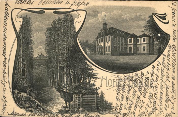 Eisenach Thueringen [Stempelabschlag] Hohe Sonne Hirsch