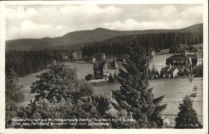 Oberhof Thueringen Wintersportplatz Parkhotel Wünscher Sch