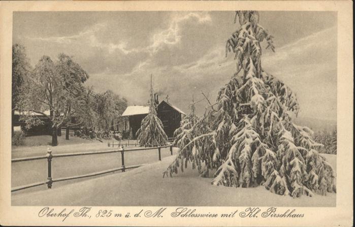 Oberhof Thueringen Schlosswiese Pirschhaus