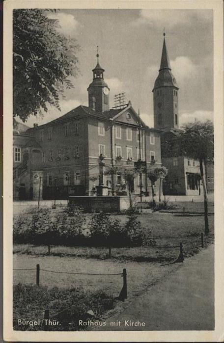 Buergel Thueringen Rathaus Kirche