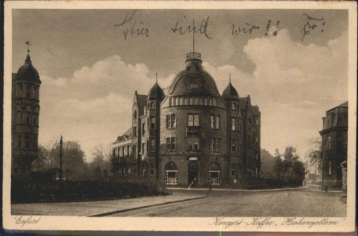 ERFURT  CITY Konzert-Kaffee Hohenzollern