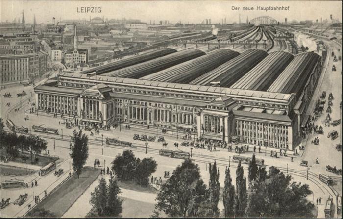 LEIPZIG Sachsen Hauptbahnhof Strassenbahn