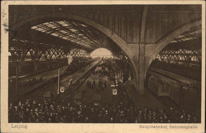 LEIPZIG Sachsen Hauptbahnhof Bahnsteighalle