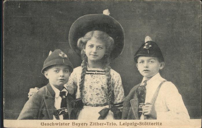 LEIPZIG Sachsen Stoetteritz Geschwister Beyer Zither-Trio