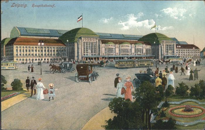 LEIPZIG Sachsen Hauptbahnhof Strassenbahn