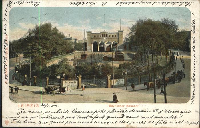 LEIPZIG Sachsen Bayrischer Bahnhof Pferdekutschen