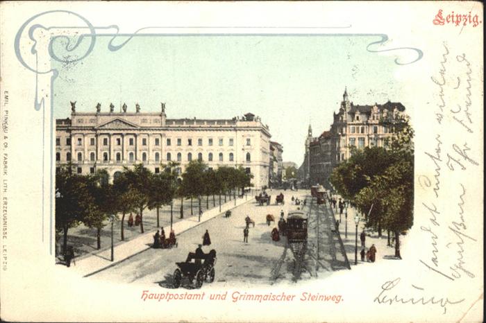 Leipzig Hauptpostamt Grimmaischer Steinweg Stra
