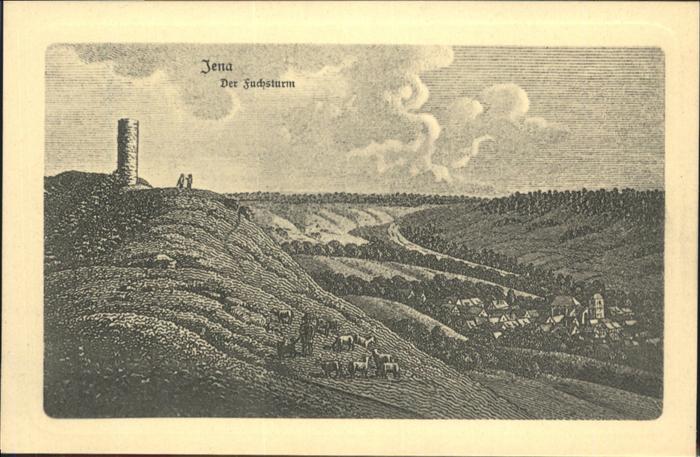 Jena Fuchsturm Kupferstich Hetz