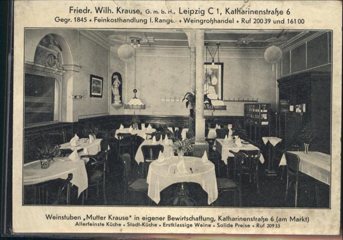 LEIPZIG Sachsen Weinstuben Mutter Krause
