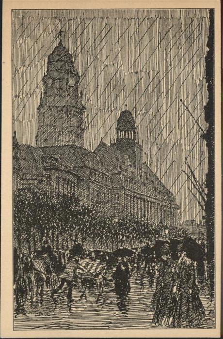 DRESDEN Elbe Rathaus Kuenstler Fritz Beckert