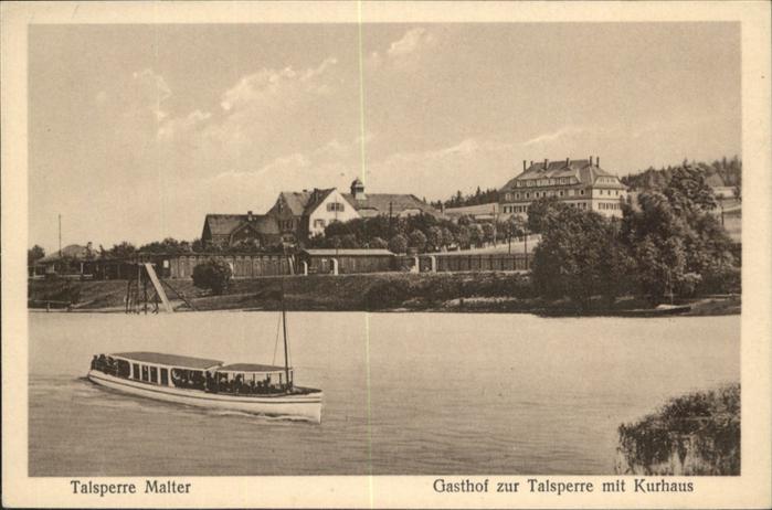 Malter Talsperre Gasthof Kurhaus Schiff