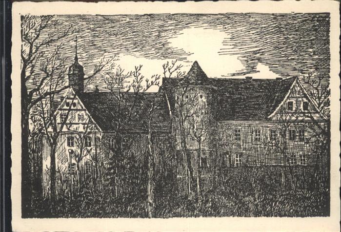 Muehlberg Elbe Schloss nach einer Federzeichnung von K