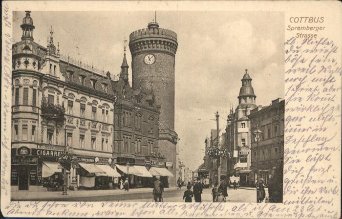 Cottbus Sprembergerstrasse Zigarren Turm Uhr