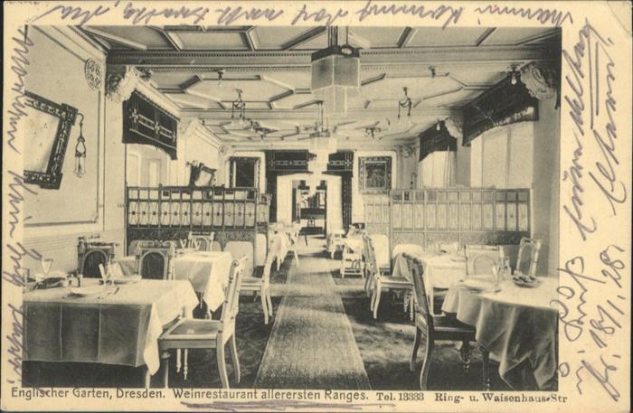 DRESDEN Elbe Englischer Garten Weinrestaurant