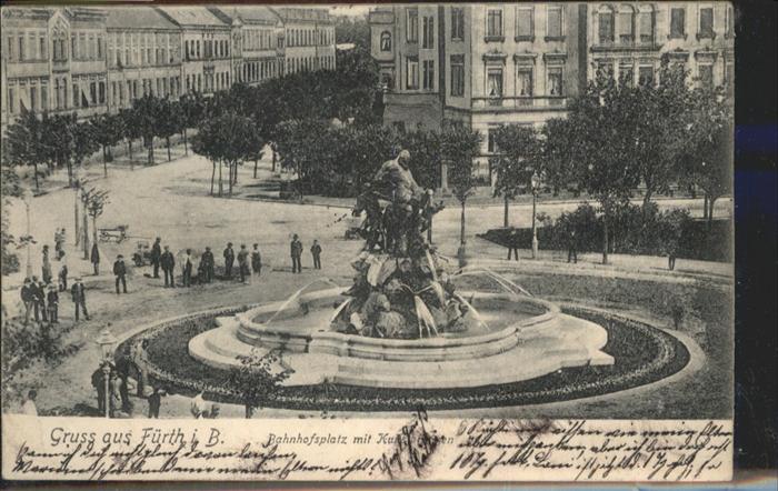 Fuerth Bayern Bahnhofsplatz Kunstbrunnen