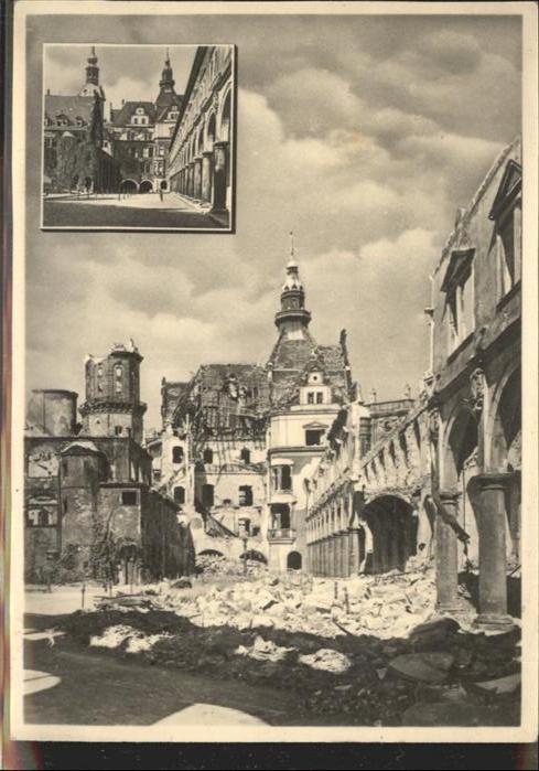 Dresden Stallhofgebäude Zerstörung