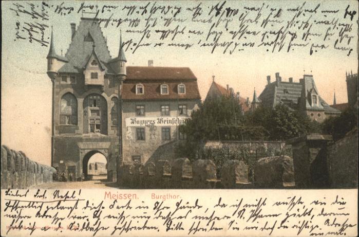 Meissen Elbe Sachsen Burgthor