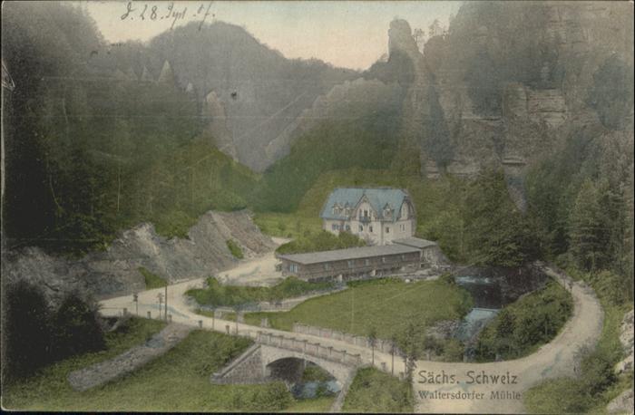 Porschdorf [Stempelabschlag] Waltersdorfer Mühle