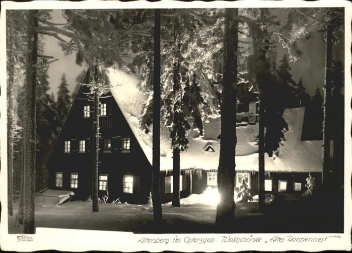 Altenberg Erzgebirge Waldschänke Altes Raupennest