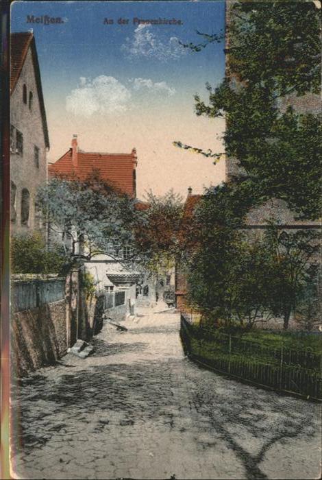 Meissen Elbe Sachsen An der Frauen Kirche